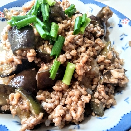 10分で丼！なすと豚ミンチの味噌焼き丼！