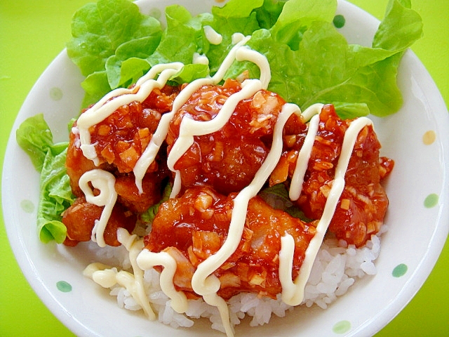 甘辛から揚げ丼