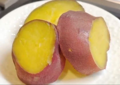 炊飯器でふかし芋　さつまいも