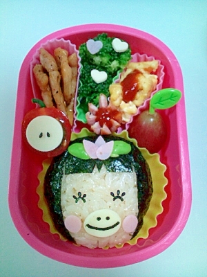 キャラ弁 はなかっぱ ももかっぱちゃんお弁当 レシピ 作り方 By みなママ 楽天レシピ