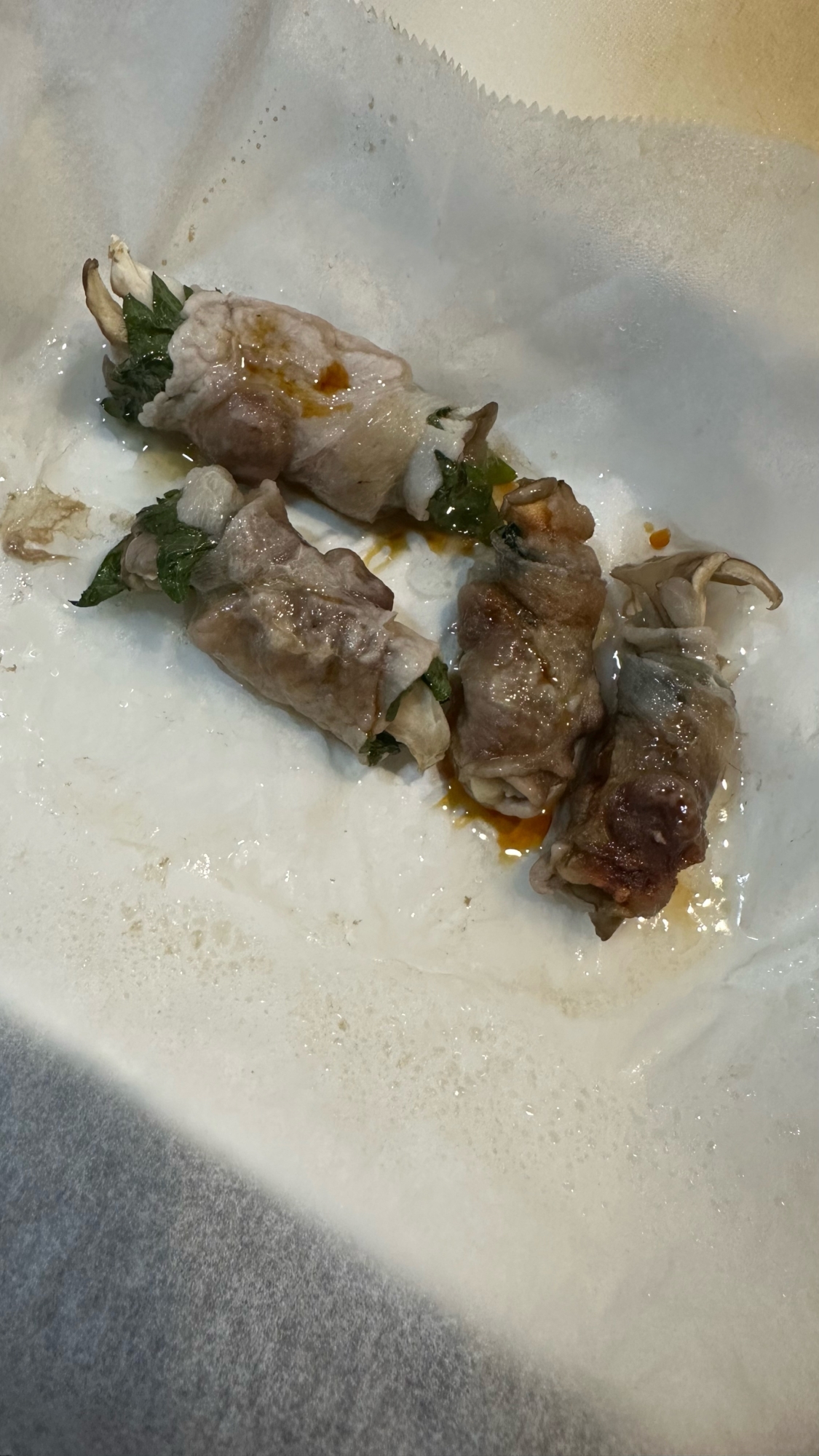 葉酸☆電子レンジ☆舞茸としその豚肉巻き