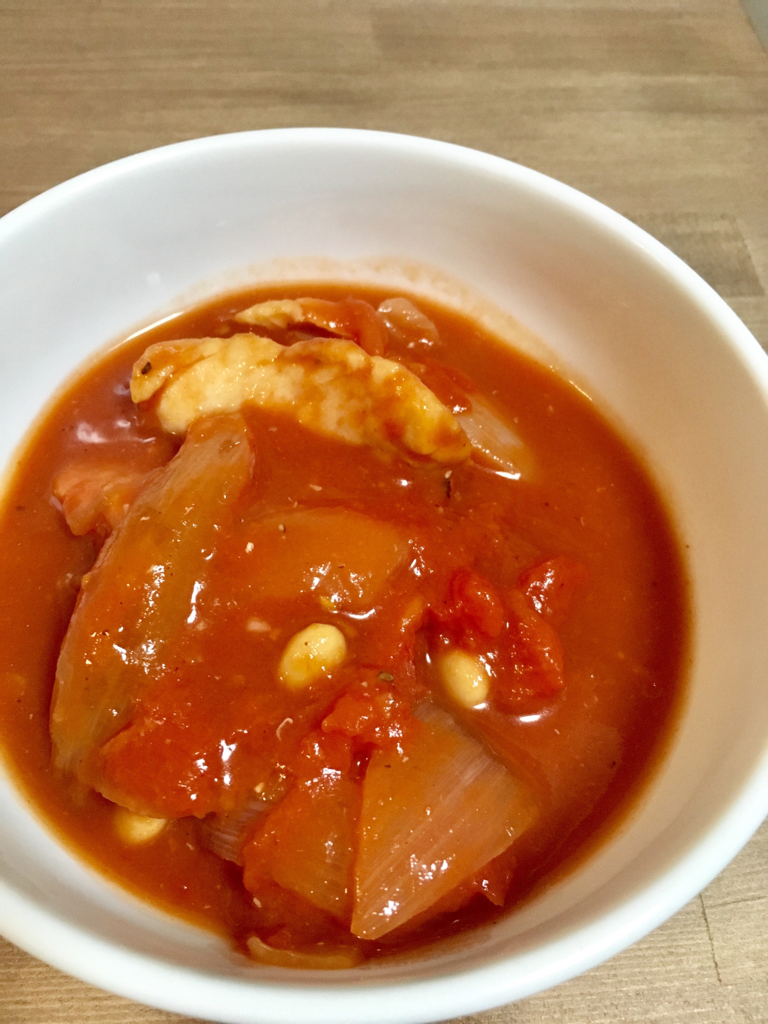 高タンパク減量メニュー★タラとお豆のトマトスープ