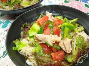 夏野菜豚シャブ素麺