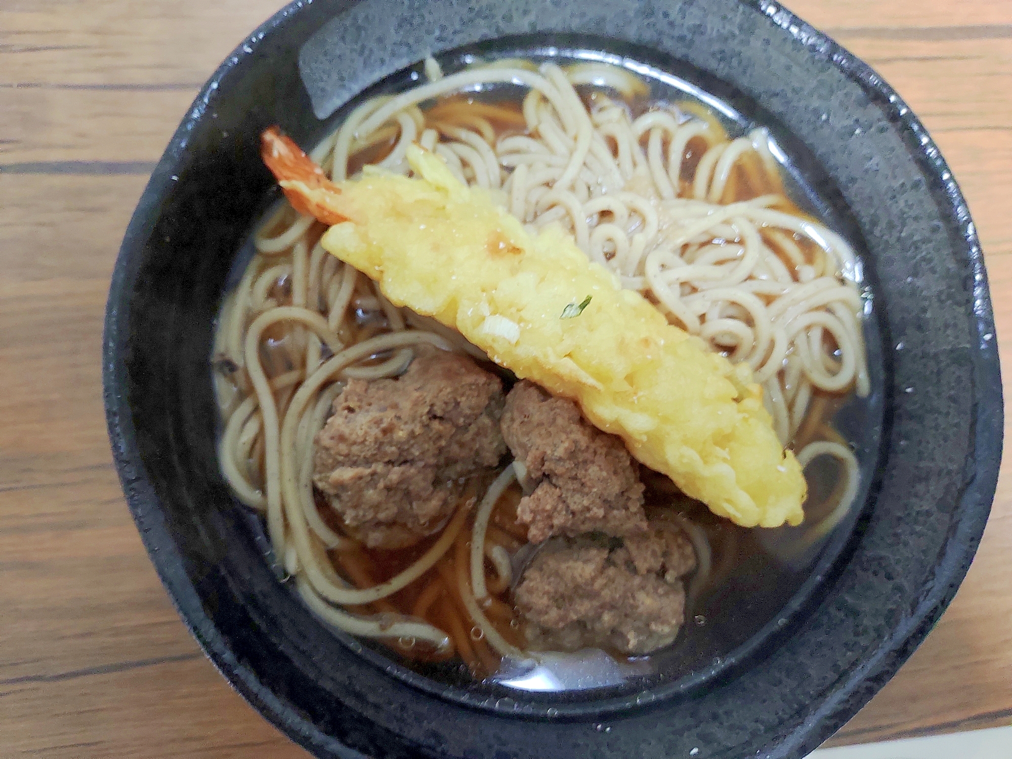 海老天肉団子そば