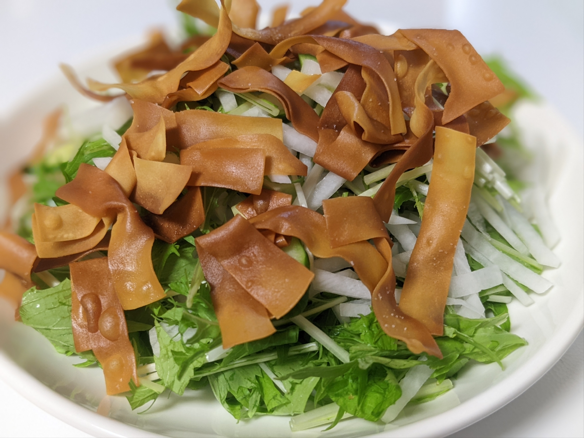 パリパリ！水菜と大根のサラダ