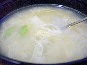 枝豆と卵のトロトロ中華スープ