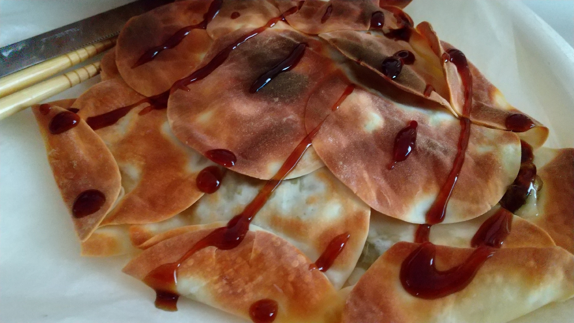 余ったカレーで餃子カレー☆