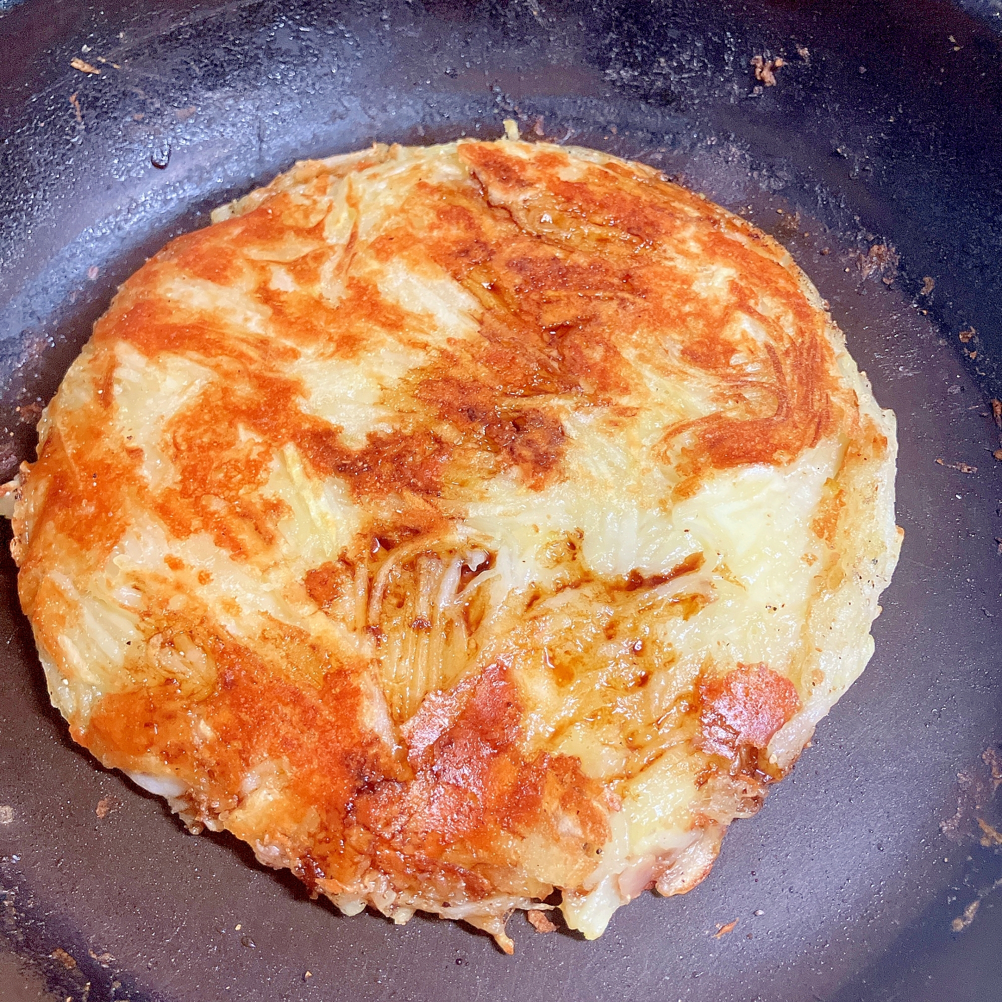 カリモチ♪じゃがいもの甘辛チーズガレット