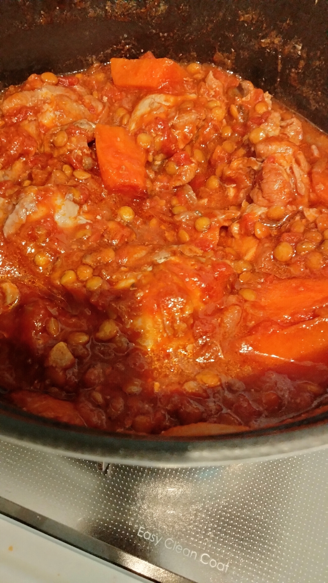 手羽元とレンズ豆のトマト煮