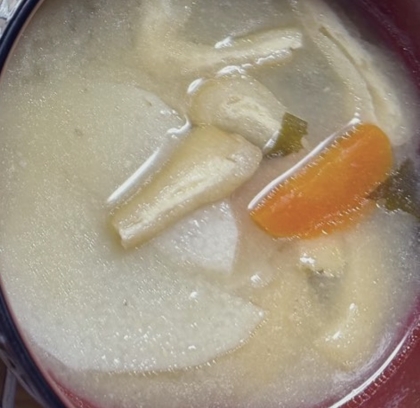長芋椎茸の味噌汁