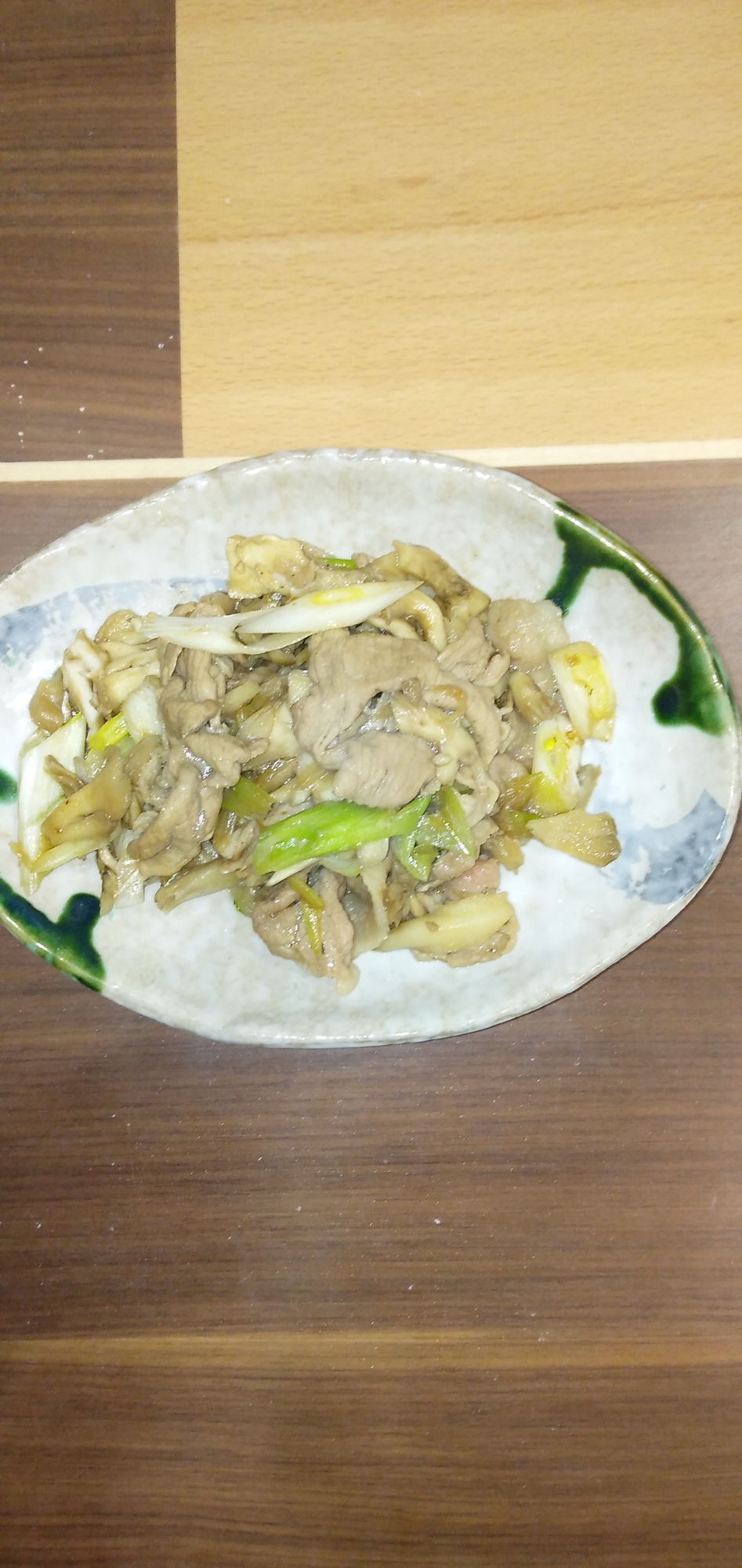 高血糖予防　舞茸と豚肉の炒め物