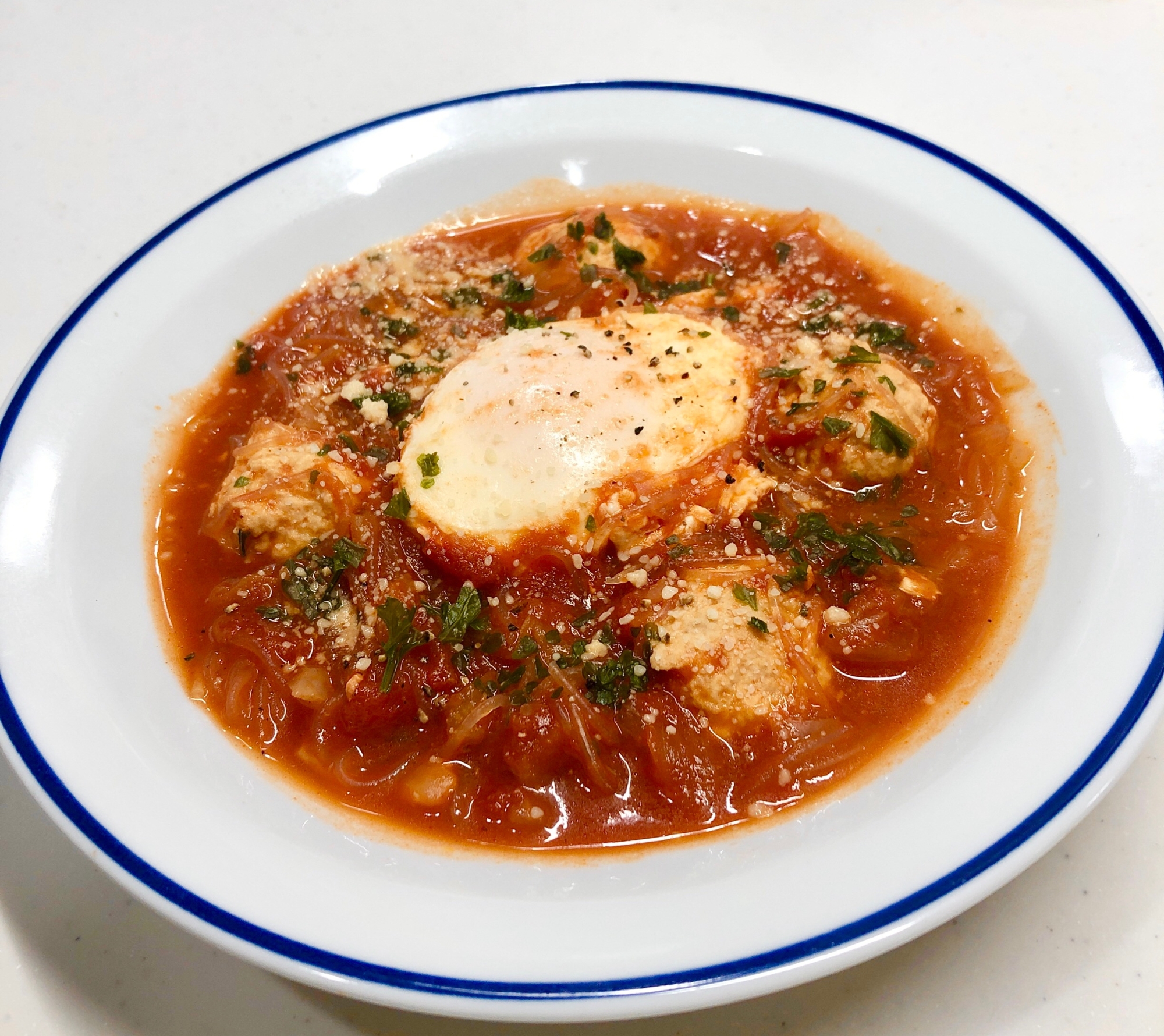 ミネストローネ食べきり・春雨入りシャクシュカ