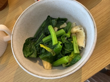 小松菜と油揚げのみりん煮