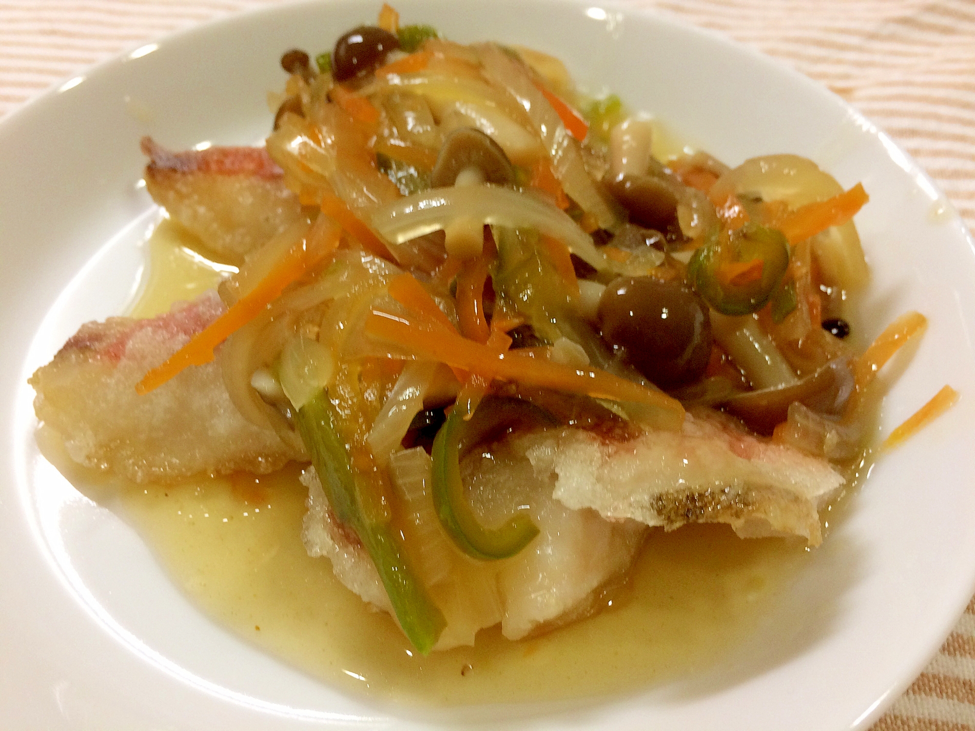 お野菜たっぷり 赤魚のあんかけ レシピ 作り方 By Fujimon58 楽天レシピ