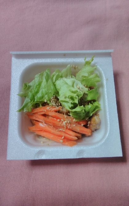 納豆+野菜で栄養アップ！・・・レタス納豆