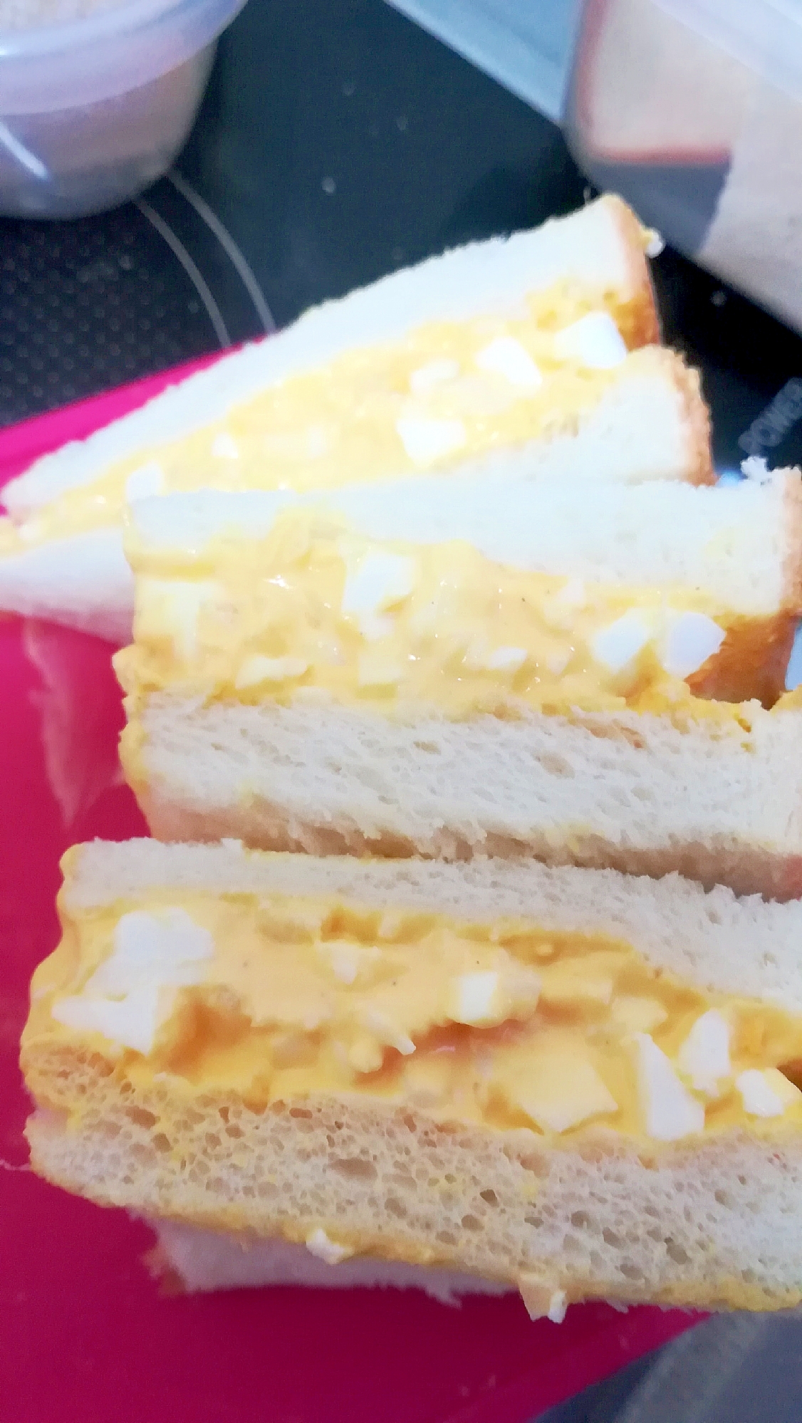 バターの風味豊か☆卵サンドイッチ☆玉ねぎ入り