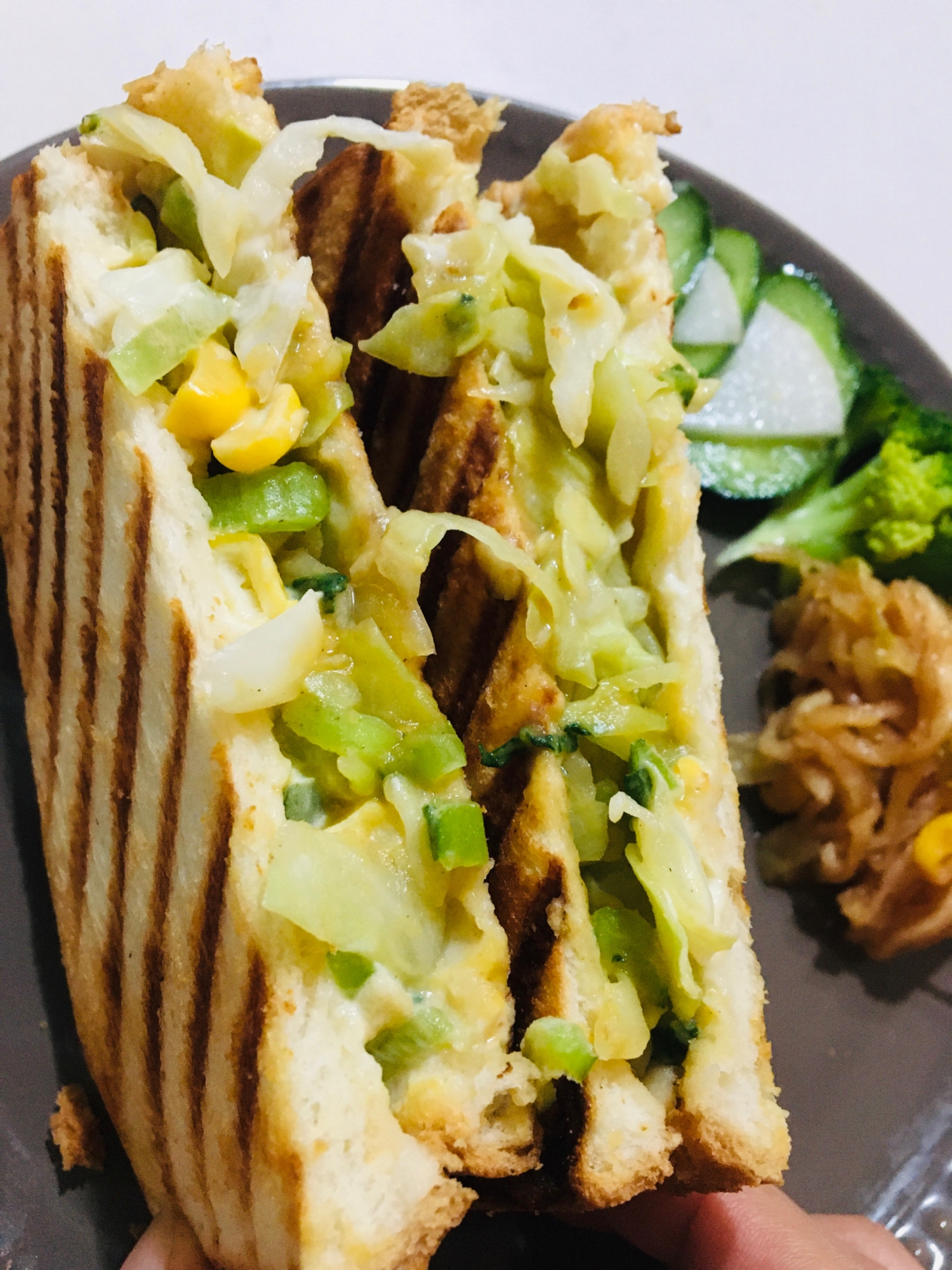 食べるとお好み焼きなホットサンド レシピ 作り方 By Ponmamaれいな 楽天レシピ