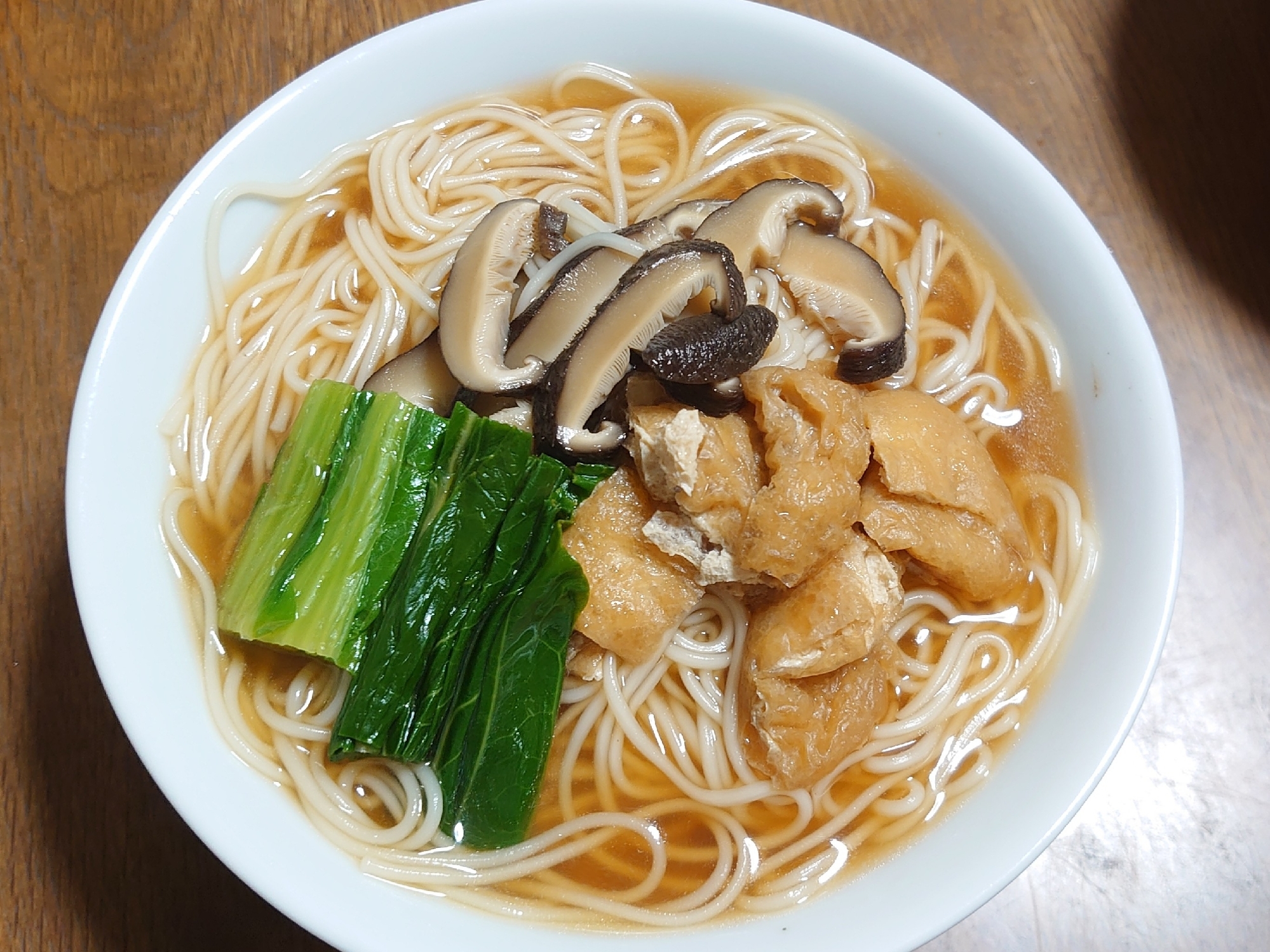 干し椎茸と油揚げのにゅうめん