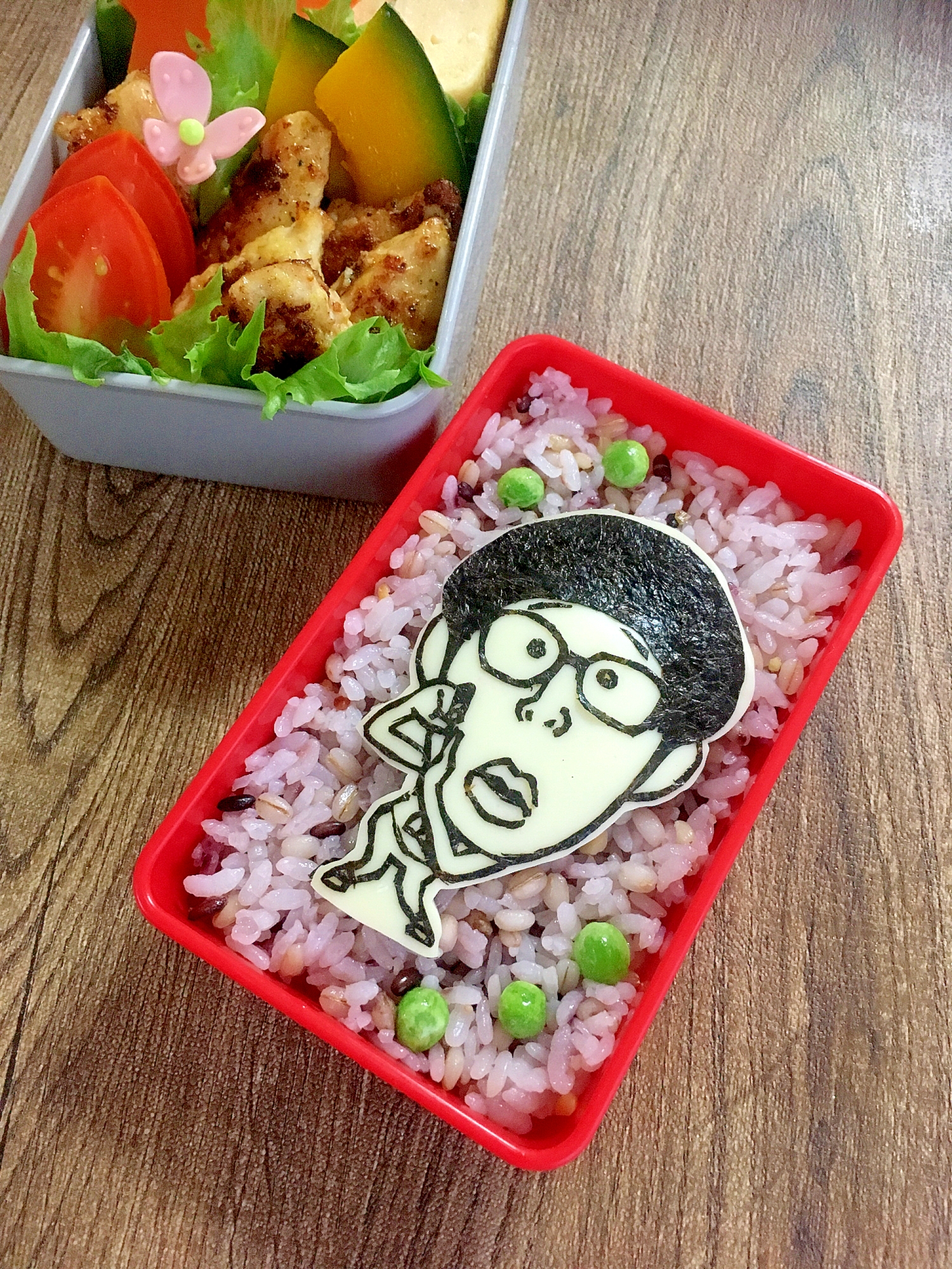 海苔アート☆キャラ弁 ひょっこりはんのお弁当♪