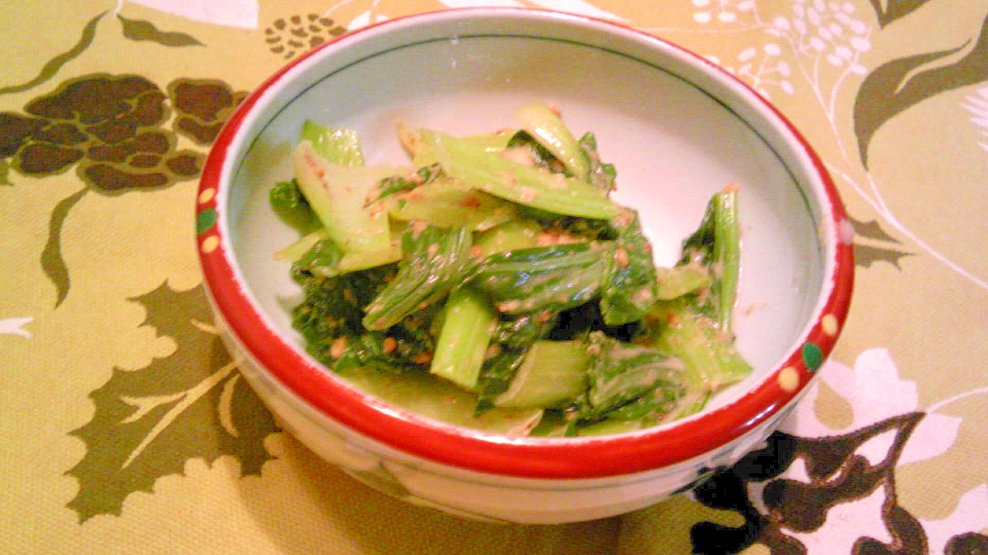 青梗菜の胡麻・生姜和え