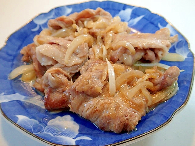 麺つゆで　豚ロースと玉葱の生姜焼き