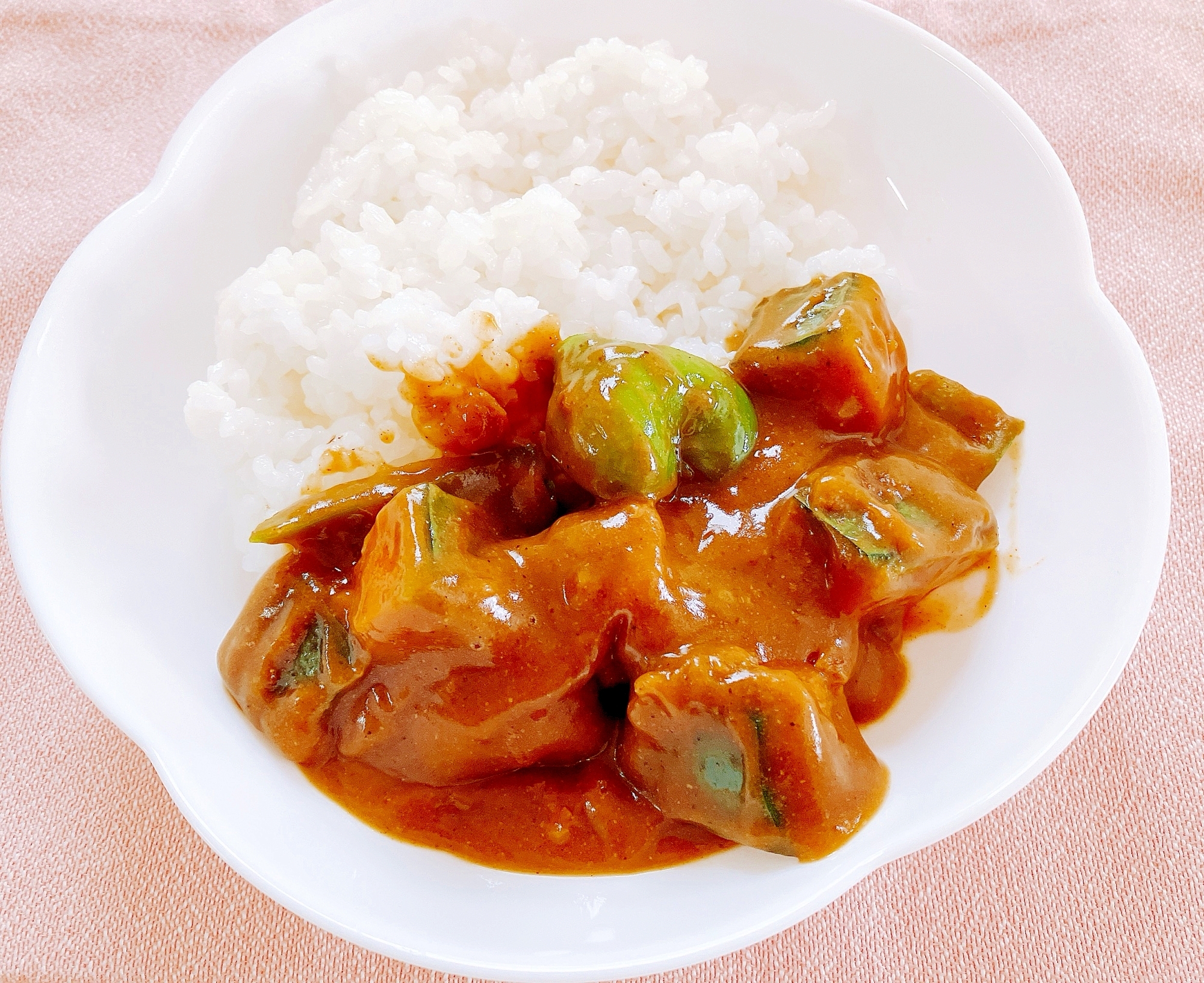 一人分☆ピーマンとかぼちゃのカレー