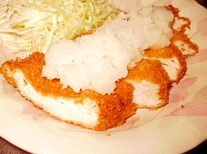 チキンカツのタタキ風