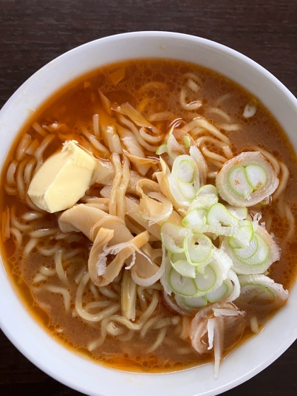 メンマとねぎの味噌ラーメン