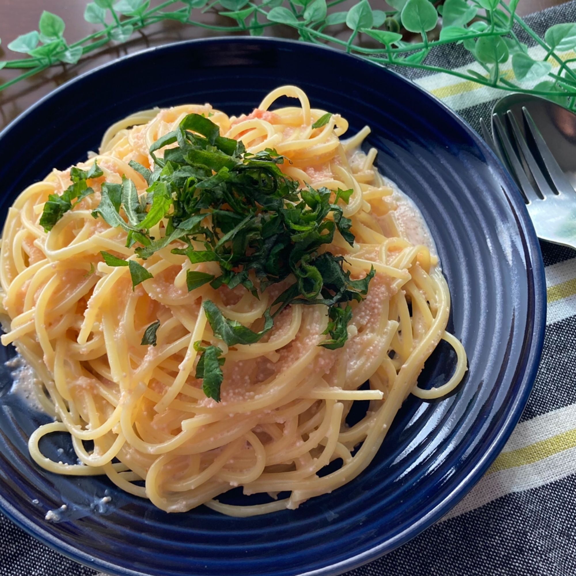 レンジde簡単♡明太子クリームパスタ