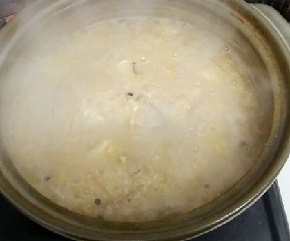 西のまるごと鍋ꕤちりめんじゃこ雑炊✧˖°