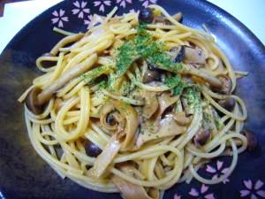 ☆３種のキノコの和風パスタ☆