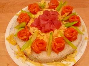 ひな祭りに♥ちらし寿司ケーキ♥