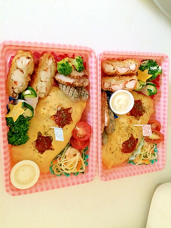 簡単で可愛い オムライス弁当 レシピ 作り方 By Cocoa Nana 楽天レシピ