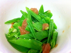 材料3つだけ 簡単 さやえんどうの梅和え レシピ 作り方 By ぴーちゃん3279 楽天レシピ