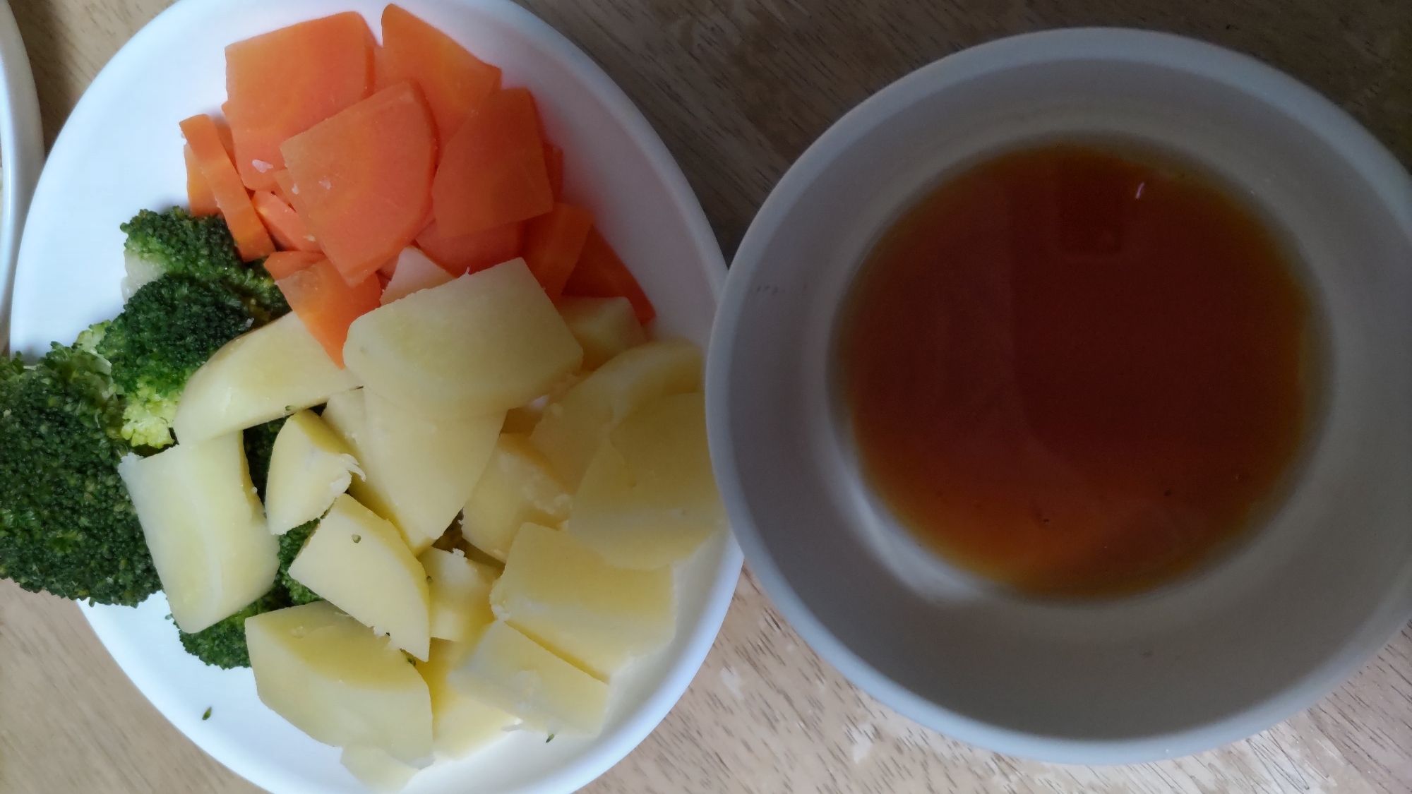 子どもも作れる温野菜サラダ　初めての家庭科　宿題