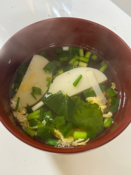 ほうれん草と豆腐のお吸い物