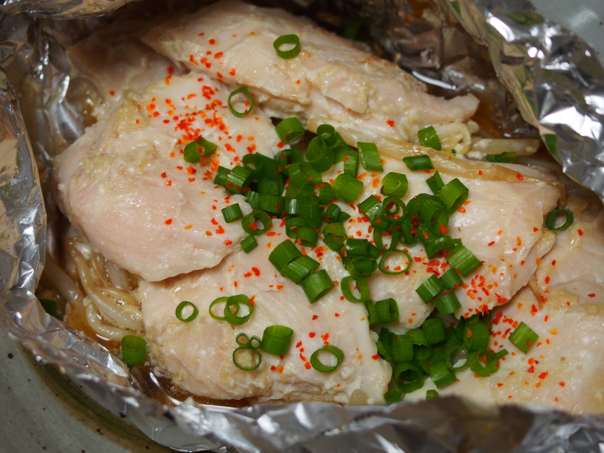 トースターで簡単 鶏ムネ肉のホイル焼き レシピ 作り方 By Hana Mama 楽天レシピ