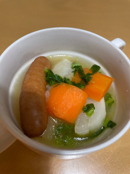 簡単☆手羽元と根菜のポトフ(コンソメスープ)
