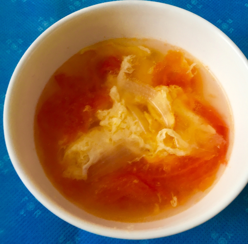卵ふんわり トマト中華スープ
