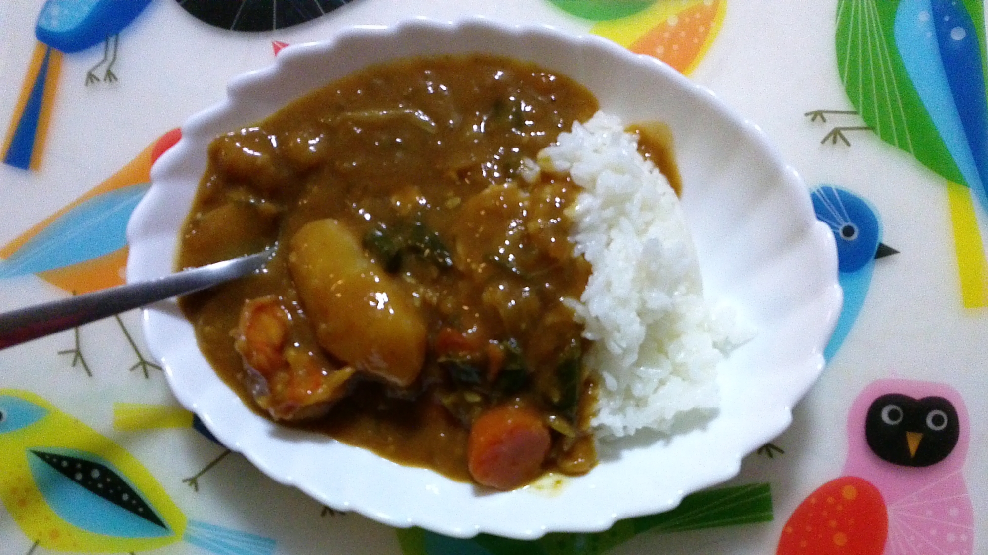 ズッキーニシーフードカレー