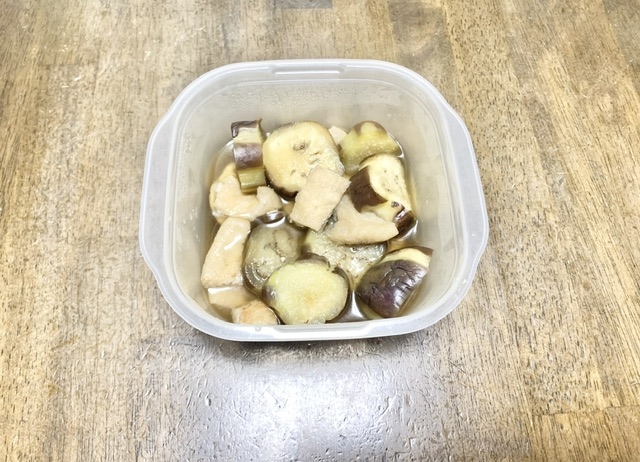 なすレシピ　なすと油揚げのさっと煮