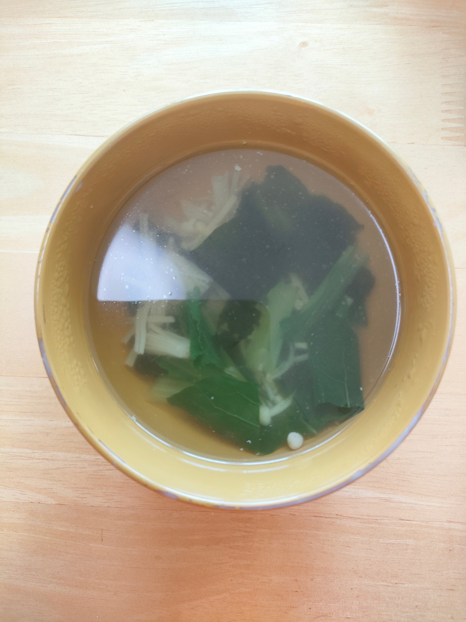 小松菜とえのきのすまし汁