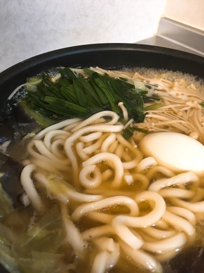 うどんだしで簡単に！うどんすき