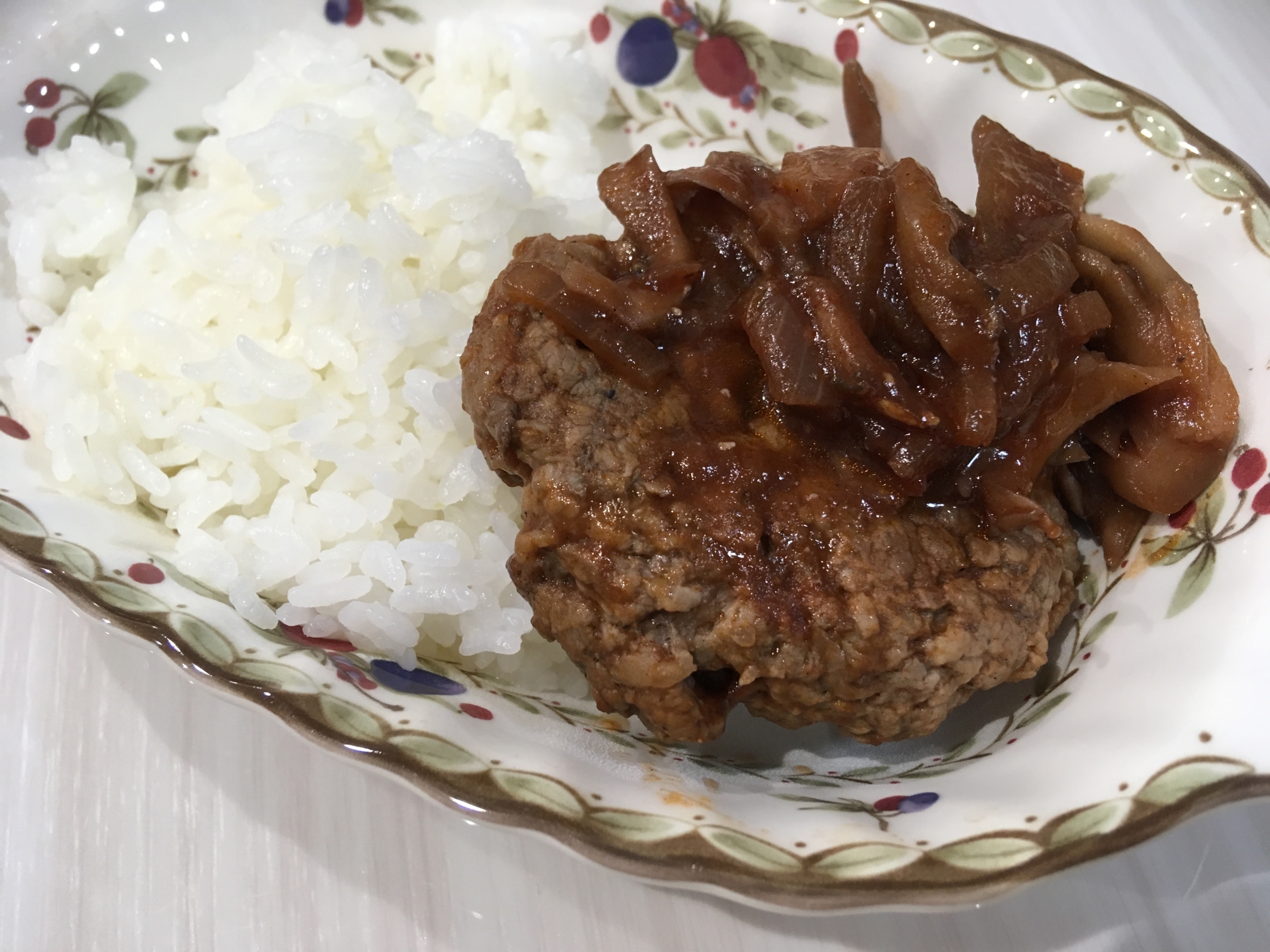 塩麹でハンバーグステーキ