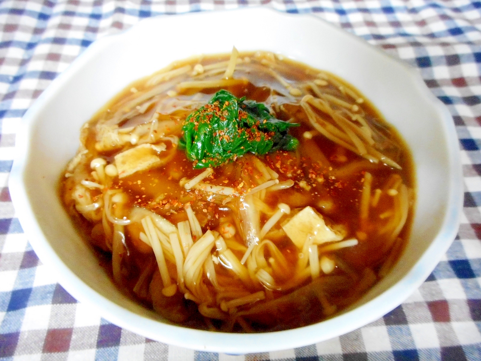 三十雑穀　えのきとゴボウのあんかけ丼