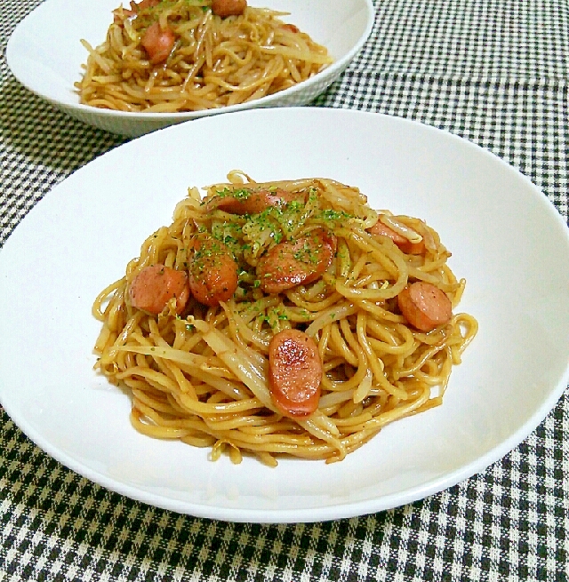 鶏ガラお好みソース焼きそば