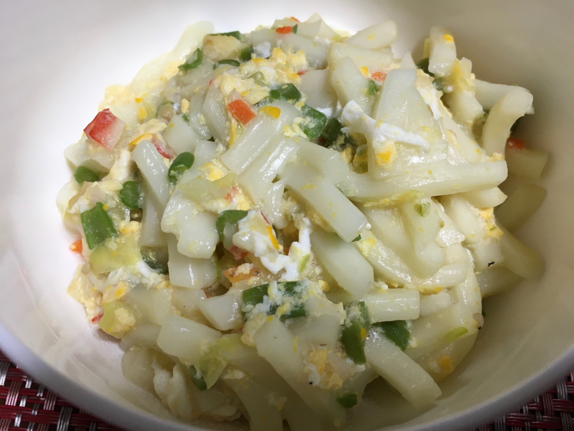 【幼児食】カニカマと野菜の卵とじうどん★