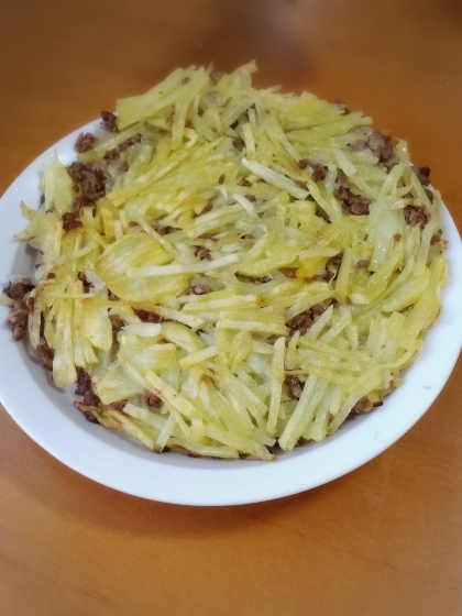 じゃがいものガレット～ひき肉オムレツ風