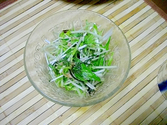 水菜と大葉の和風サラダ