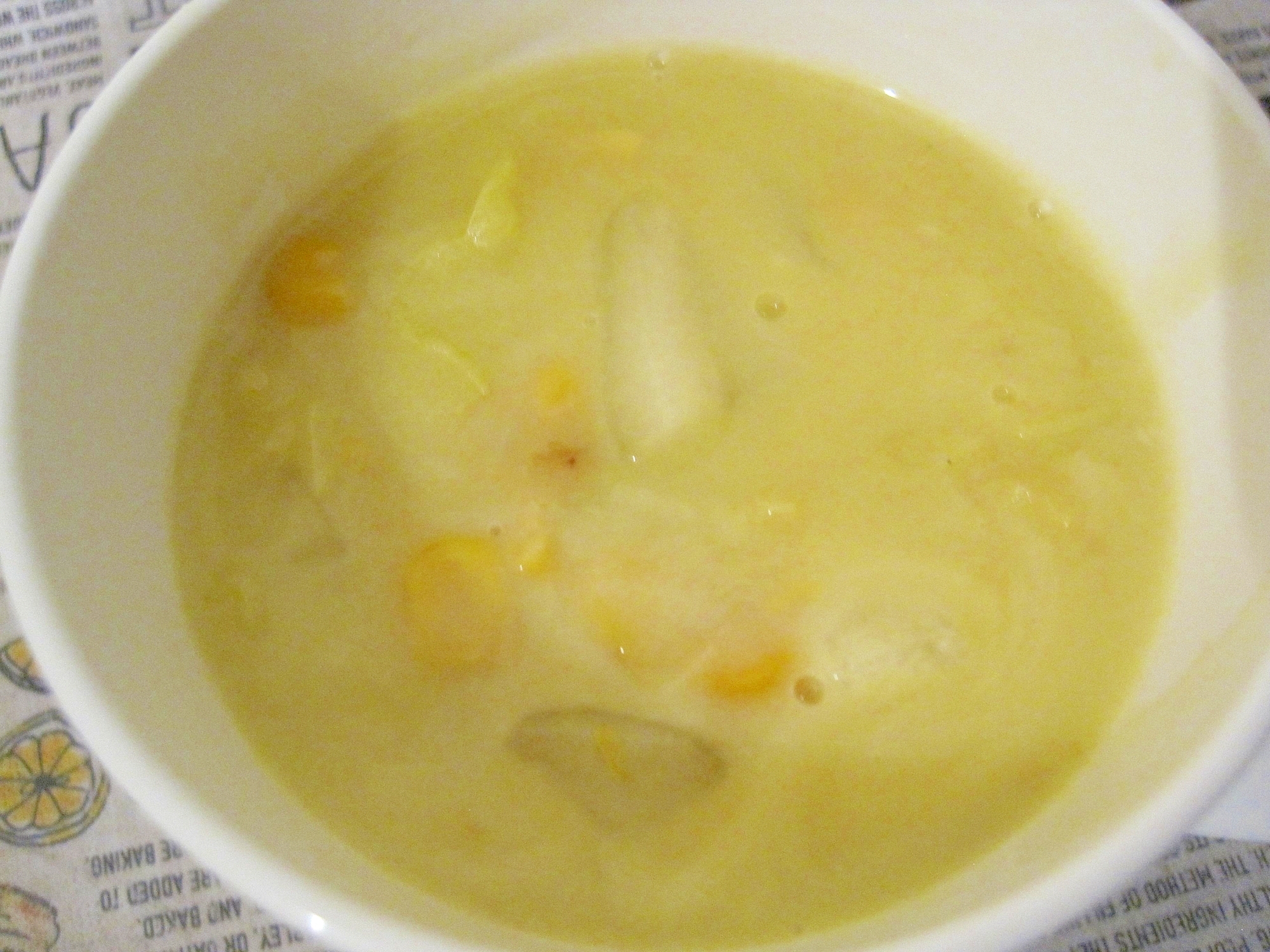 白菜と冬瓜のコーンスープ